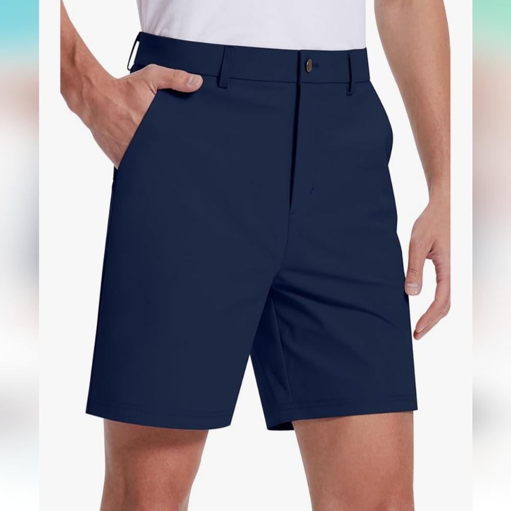 Men's Seramy Flat Front Golf Shorts Size 40 Navy